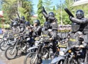 Sinergi TNI, Polri, dan Brimob Polda Aceh, Polres Pidie Jaya Gelar Simulasi Sispam Kota Jelang Pilkada 2024