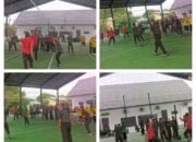 Prajurit dan Persit Kodim 0102/Pidie Bersaing Ketat di Turnamen Voli HUT RI ke-79