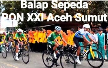 Tim Sumut Berhasil Raih Emas di Road Race 70 KM Jarak Pendek Putra, Tebing Hingga Parapat