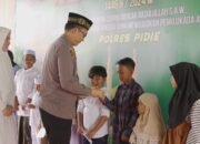 Polres Pidie Santuni Anak Yatim Pada Peringatan Maulid Nabi