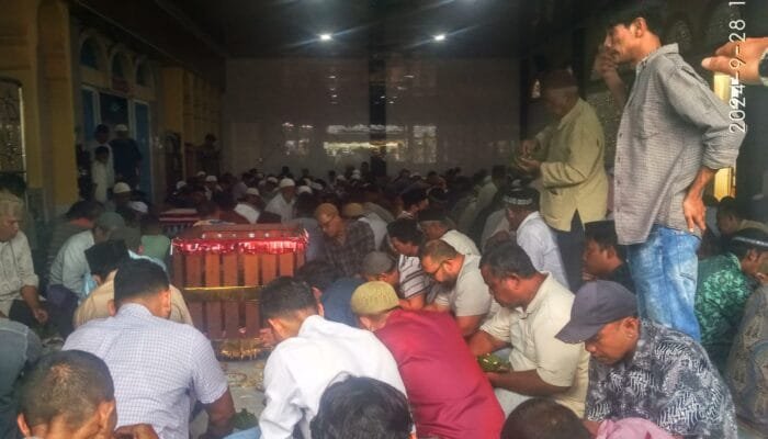 Meutia Apriani Calon Wakil Walikota Langsa Menghadiri Acara Maulid Nabi Muhammad SAW, Di Gampong Paya Bujok Tunong Langsa