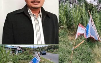 Sucipto.SH Geram, Baleho Paslon 01 Dirusak OTK