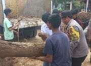 Personel Polres Aceh Tengah Kembali Lakukan Gotong Royong Di Lokasi Banjir Bandang