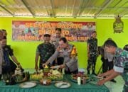 HUT TNI Ke 79, Tiga Kapolsek di Muba Sambangi Koramil 401-01 Sungai Lilin