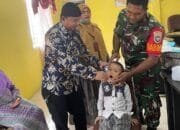 Babinsa Koramil 02/Lgs.Kodim 0104/Aceh Timur. Mendampingi Kegiatan Posyandu 