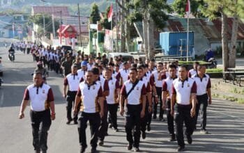 Olahraga Bersama Perkokoh Sinergitas TNI-Polri