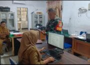 Babinsa Koramil 02/Lgs, kodim 0104/Atim melaksanakan kegiatan Anjangsana kekantor geuchik Gampong Jawa