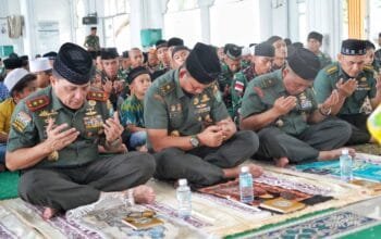 Lepas Satgas Pamtas RI – PNG Kewilayahan Yonif 112/DJ, Pangdam Iskandar Muda Gelar Doa bersama Prajurit.