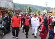 Kapolres Aceh Tengah Ikuti Gerak Jalan Santai Gerakan Cerdas Untuk Pemilihan Yang Sehat Dan Damai