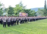 Pimpin Apel Pergeseran Pasukan Pengamanan TPS, Ini Sejumlah Penekanan Kapolres Aceh Tengah Pada Personel