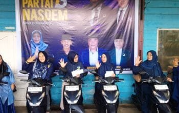 HUT Partai NasDem Ke-13, Sejumlah Mantan Caleg Di Bener Meriah Dibagi Sepeda Motor