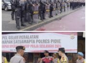 Kapolres Pidie Cek Peralatan dan Perlengkapan Satsamapta 