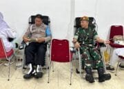 Personil Polres Pidie ikut Donor Darah pada HUT ke-79 Armed TNI-AD