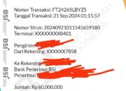 Beredar Struk Transfer Rp 60 Juta, Diduga Terkait Jual Beli Paket Kementerian PUPR