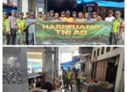 Sambut Hari Juang TNI AD ke-79, Kodim 0102/Pidie Gelar Karya Bakti Bersihkan Pasar Peukan Pidie