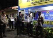 Kapolres Aceh Tengah Dan Forkopimda Cek Pos Pam Ops Lilin Seulawah 2024 Disertai Pemberian Bingkisan