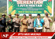 Kapolsek Lut Tawar  Pimpin Program Penanaman Jagung Serentak 1 Juta Hektar di Desa Pedemun