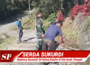 Ciptakan Lingkungan Sehat, Babinsa Koramil 09 Ketol Lakukan Gotong Royong Bersama Warga