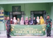 Di Bulan Penuh Berkah Kodim 0117/ATAM Membagikan Ratusan Paket Takjil Kepada Pengguna Jalan Raya