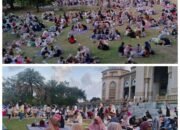 Halaman Masjid Agung Islamic Center Lhokseumawe Dipadati Pengunjung untuk Berbuka Puasa Bersama