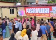 Untuk Meringankan Beban Masyarakat Selama Bulan Ramadan Polres Aceh Tamiang Menggelar Pasar Murah