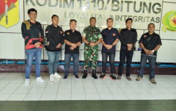 Komitmen bersama untuk menjaga keamanan kota bitung, aliansi LSM GTI dan LIN sambangi kodim 1310/bitung