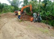 Satgas TMMD ke-124 Kodim 0103/Aceh Utara Mulai Pasang Gorong-Gorong di Akses Jalan Perkebunan Pase Sentosa