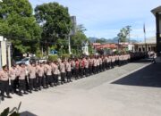 Kapolres Aceh Tengah Pimpin Langsung Apel Kesiapan Pengamanan Aksi Unjuk Rasa Warga Serule