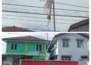 Bendera Sobek dan Lusuh Berkibar di Kantor Kelurahan Kudai, Simbol Negara Diabaikan