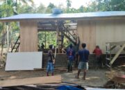 Program RTLH TMMD ke-124,Rumah Ibu Tuminah sudah Mencapai 45 Persen