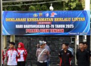 Sambut Hari Bhayangkara ke-79, Polres Aceh Tengah Gelar Deklarasi Keselamatan Berlalu Lintas Bersama Komunitas Kendaraan Bermotor