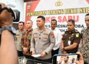 Polres Aceh Timur Musnahkan 1 Kg Sabu dalam Rangka HUT Bhayangkara ke-79