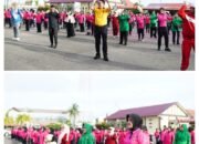 Polres Pidie Semarakkan Hari Bhayangkara ke-79, Hadirkan Kegiatan Olahraga Senam Kebugaran