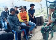 Babinsa Koramil 05/Linge Laksanakan Komsos dengan Polsek dan Kelompok Tani Kopi di Kute Keramil