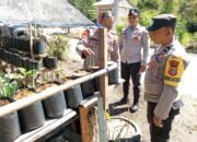 Dukung Ketahanan Pangan, Polsek Bebesen Tinjau Perkembangan Lahan Pekarangan Bergizi di Kampung Burbiah
