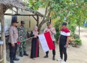 Polsek Pantee Bidari Bersama Muspika dan TNI Himbau Warga Kibarkan Merah Putih