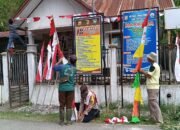 Semarakkan HUT RI ke-80, Polsek Lut Tawar Bersama Aparatur Kampung Hiasi Desa dengan Bendera dan Umbul-Umbul