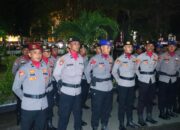 Kapolres Pidie Pimpin Upacara Taptu dan Lepas Pawai Obor HUT ke-80 RI