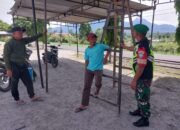 Babinsa Koramil 09/Ketol Ajak Warga Gotong Royong Sambut Maulid Nabi