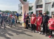 Hut Hari Jadi Pidie ke-514, Personel dan Persit Kodim 0102/Pidie Ikuti Senam Sehat dan Sepeda Santai