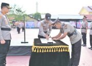 Kapolres Pidie Pimpin Sertijab Kasat Intelkam dan Kasatlantas Polres Pidie