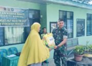 Koramil 05/Linge Gelar Baksos dalam Rangka HUT TNI ke-80, Salurkan Bantuan Beras untuk Warga Kurang Mampu