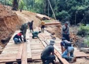 Pengerjaan Jembatan TMMD ke-126 Kodim 0106/Aceh Tengah Capai 50 Persen