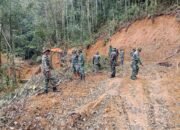 Hari ke-9 TMMD Aceh Tengah, Satgas Fokus Bersihkan Pohon di Titik Nol Pembangunan Jalan