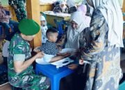 Satgas TMMD ke-126 Kodim 0106/Aceh Tengah Dampingi Kegiatan Posyandu di Desa Gelampang Gading