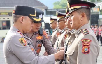Kapolres Aceh Tengah Pimpin Sertijab Kabag Ren, Kasat Samapta dan Kapolsek