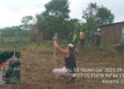 Babinsa Koramil 07/Atu Lintang Ajak Warga Bergotong Royong Bangun Kantor Koperasi Merah Putih