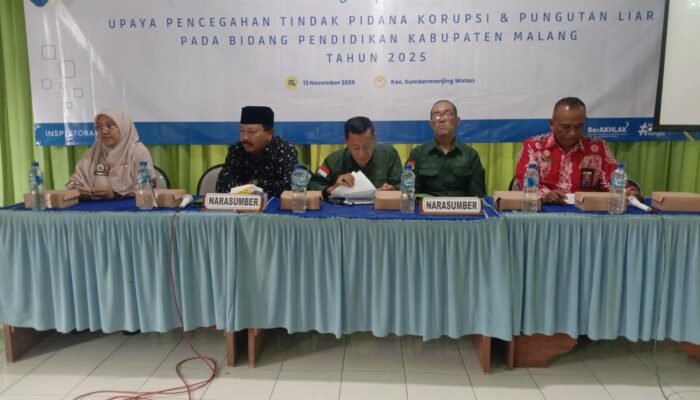 Kejaksaan dan Inspektorat Kabupaten Malang Gelar Sosialisasi Pencegahan Korupsi di Sektor Pendidikan Sumbermanjing Wetan
