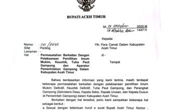 Berpotensi Polemik Syarat Calon Keuchik, Surat Bupati Aceh Timur Perlu Ditinjau Kembali