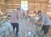 Personil Polres Aceh Tengah Bersama BKO Brimob Intensifkan Gotong Royong Percepat Pemulihan Pasca Banjir dan Longsor